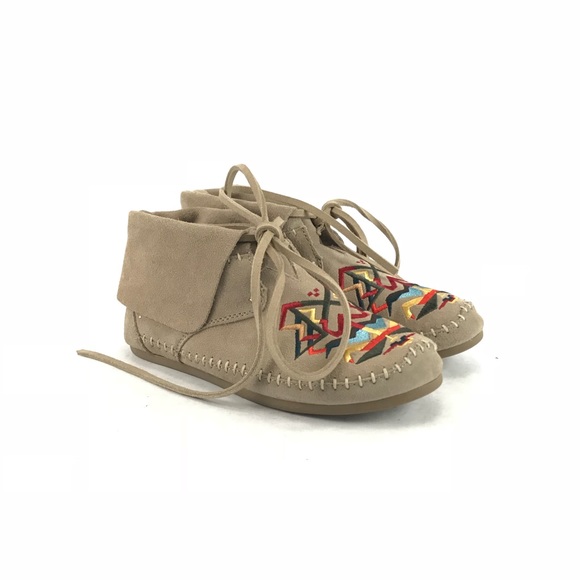 Toms Shoes - TOMS Womens Tan Tribal Embroidery Suede Booties